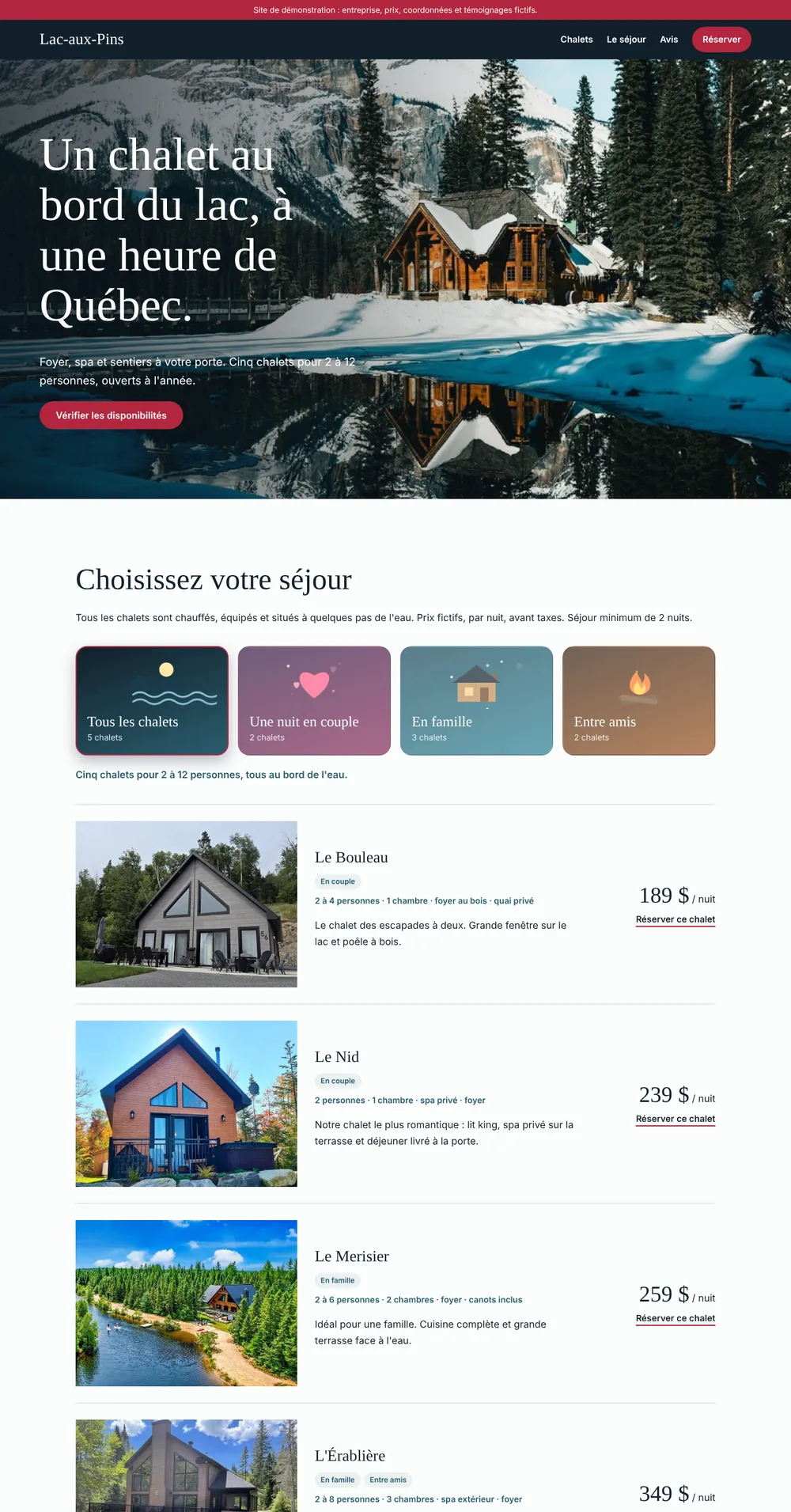 Aperçu d'un site réalisé par Créosite